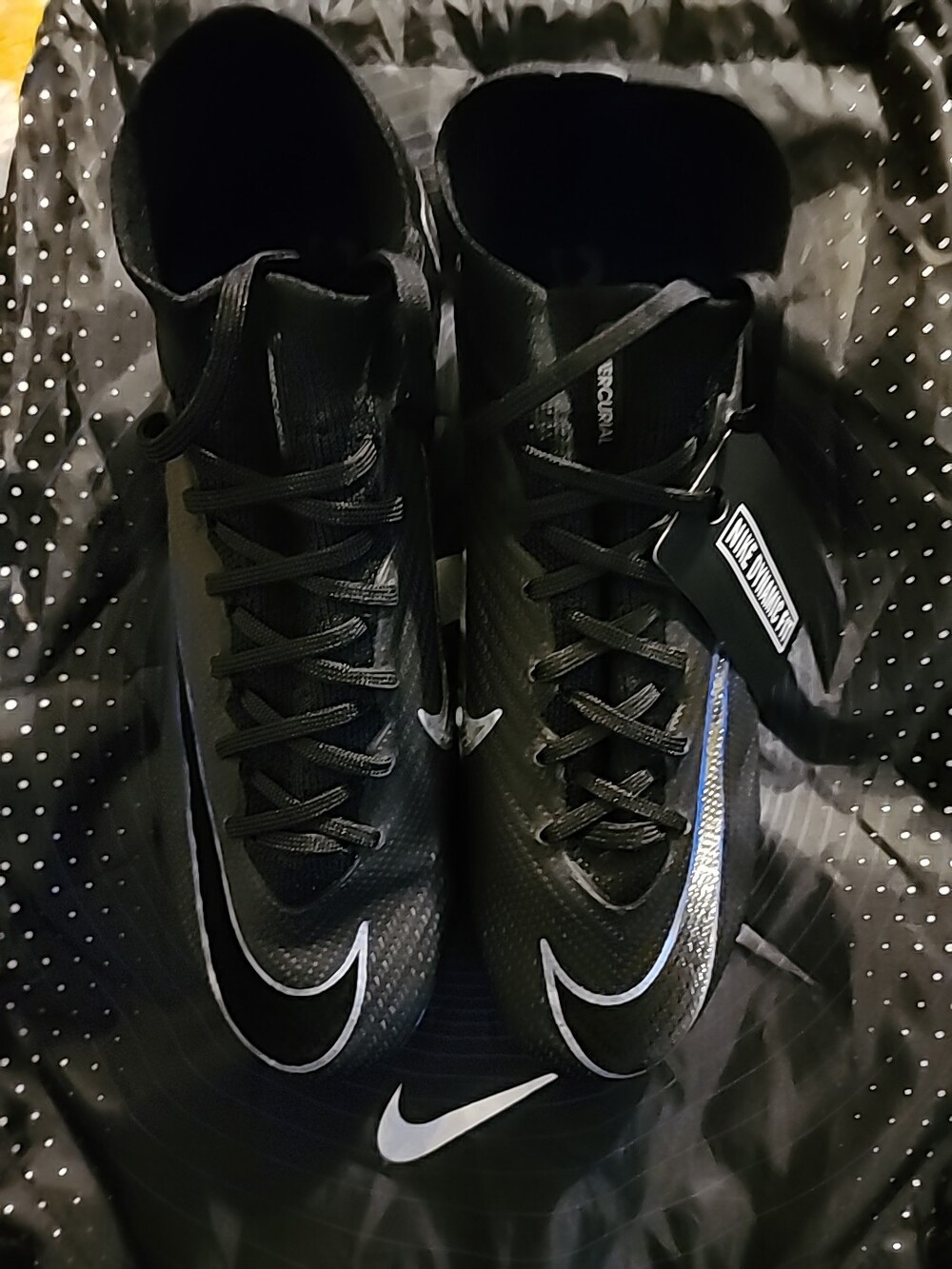 Nike Zoom Mercurial Superfly 9 Elite FG Soccer Cleats Size 6.5 (W/8) BLACK/BLUE